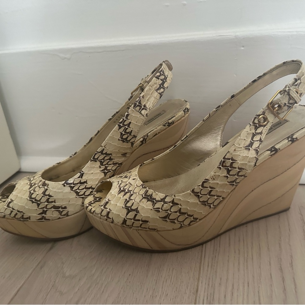 Miu Miu Python Wedge